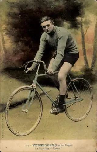 CPA Radrennfahrer Vershoore, Routier Belge, sur bicyclette Alcyon