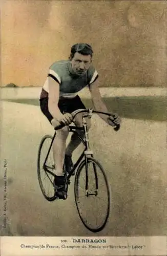 CPA Radrennfahrer Darragon, sur bicyclette Labor