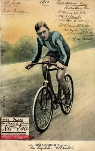 CPA Radrennfahrer Walthour, bicyclette Atlanta