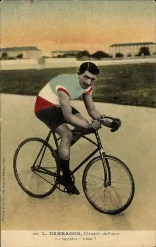 CPA Radrennfahrer L. Darragon, bicyclette Labor