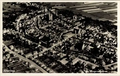 Ak Jüterbog in Brandenburg, Fliegeraufnahme