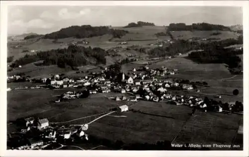 Ak Weiler Simmerberg im Allgäu, Fliegeraufnahme