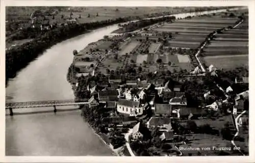 Ak Rheinheim Küssaberg Klettgau, Fliegeraufnahme