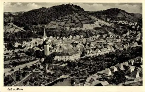Ak Zeil am Main Unterfranken, Fliegeraufnahme