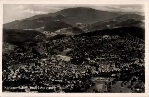 Ak Kandern im Schwarzwald Baden, Fliegeraufnahme