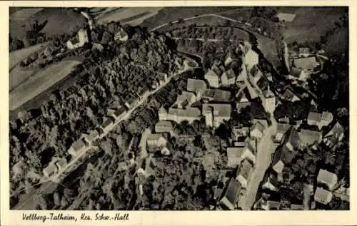 Ak Talheim Vellberg in Württemberg, Fliegeraufnahme