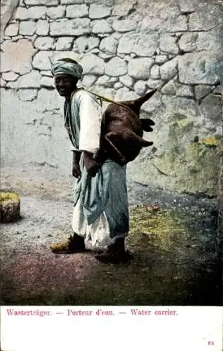 Ak Wasserträger, Mann in Tracht