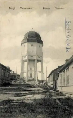 Ak Porvoo Borgå Finnland, Wasserturm, Architektur, Borgå, Historische Postkarte