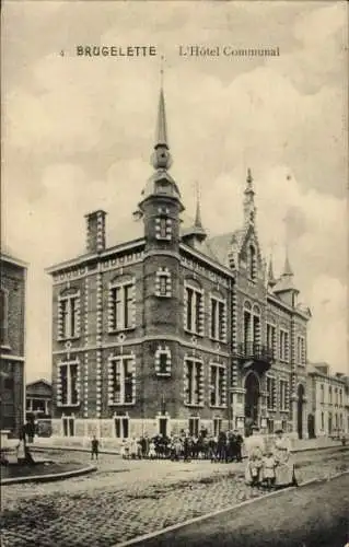 Ak Brugelette Wallonien Hennegau, Hôtel Communal