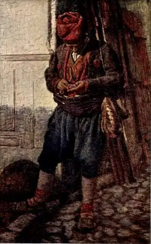 Künstler Ak Mann in Tracht