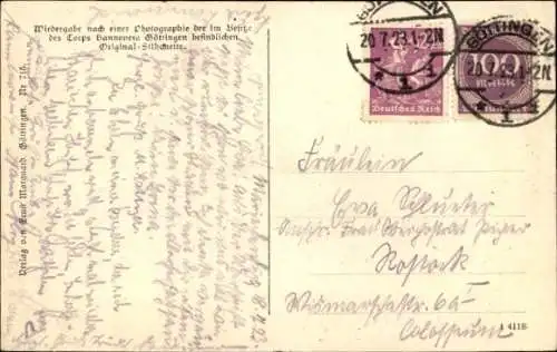 Scherenschnitt Studentika Ak Bismarck als Göttinger Student