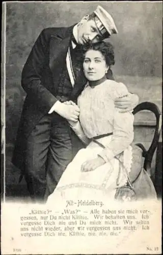 Studentika Ak Alt-Heidelberg, Student, Liebespaar