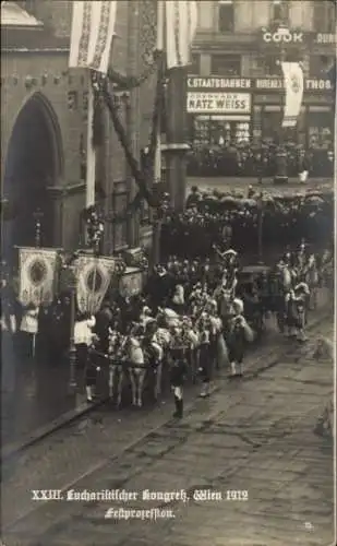 Ak Wien, XXIII Eucharistischer Kongress 1912, Prozession