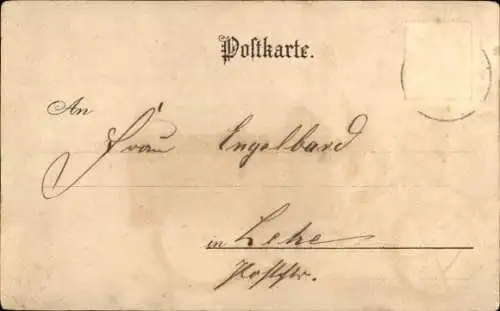 Künstler Litho Storch fährt Rad, Kinder, Babys