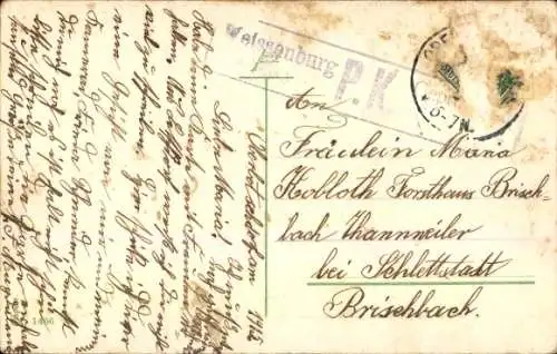 Ak Deutsche Soldaten in Uniformen, Abschied, Weinende Frau