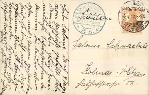 Ak Liebespaar, Frau und Soldat, Der Liebe schönster Stern