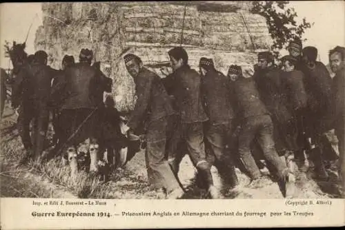 CPA Guerre Europeenne 1914, Prisonniers Anglais en Allemagne