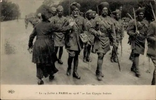 Ak Französische Armee, Indische Soldaten
