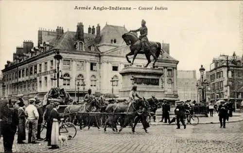Ak Indische Armee, Indien-Konvoi, Gefallenendenkmal