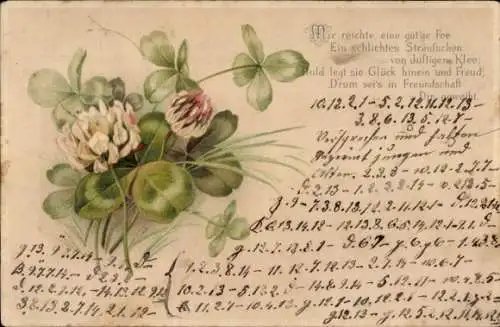 Litho Klee, Mir reichte eine güt'ge Fee.. Gedicht