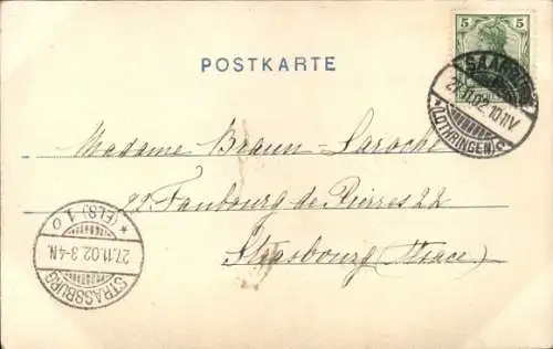 Ak Alsacienne, Elsässerin in Tracht