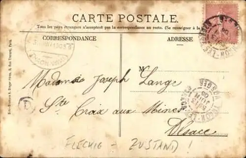 CPA Thaon les Vosges, Madame Delait, Femme à Barbe