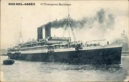 CPA Paquebot Sidi bel Abbes, Transport Maritimes