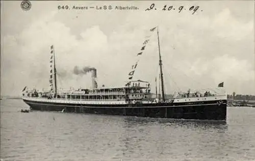 Ak Albertville Savoie, S.S.  Schiff auf See