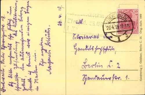 Ak Eberswalde in der Mark, Partie am Nonnenfließ