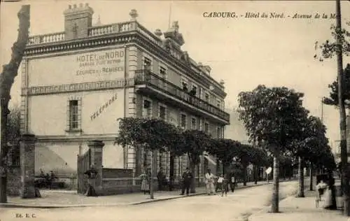 Ak Cabourg Calvados, Hotel du Nord, Avenue de la Mer