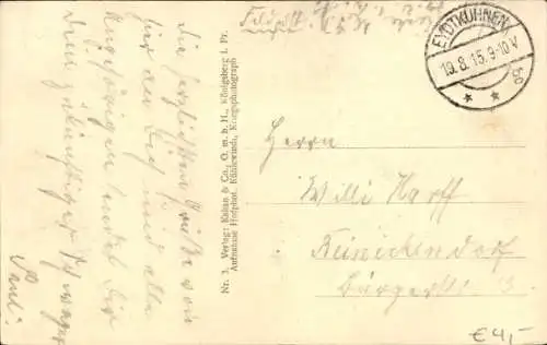 Ak Tschernyschewskoje Eydtkuhnen Ostpreußen, Russeneinfall, Soldaten, Kriegszerstörungen, I. WK