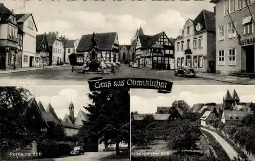 Ak Obernkirchen in Schaumburg, Marktplatz, Stiftspartie