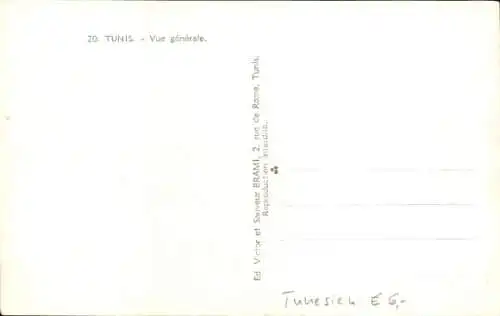 Ak Tunis Tunesien, Gesamtansicht