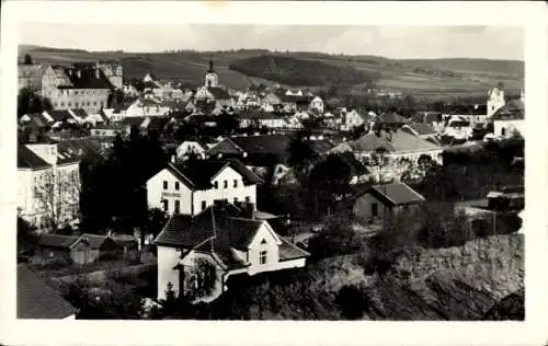 Ak Horšovský Týn Bischofteinitz Region Pilsen, Schwarz-Weiß Foto einer Stadtansicht, historisc...