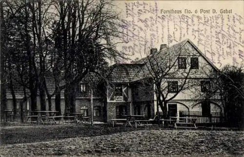 Ak Jablonné v Podještědí Deutsch Gabel Region Reichenberg, Forsthaus No. 6