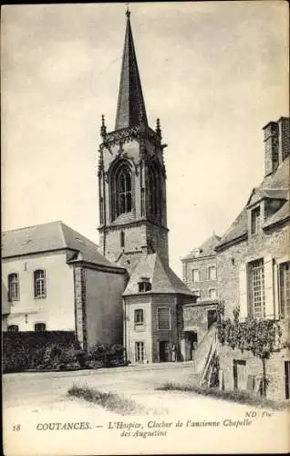 Ak Coutances Manche, Clocher der alten Kapelle, Ständerbau, Kirchturm
