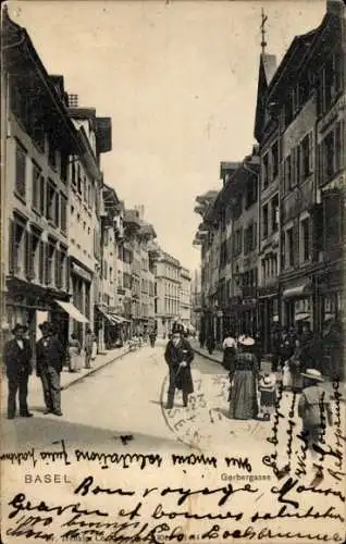 Ak Basel Stadt Schweiz, Gerbergasse