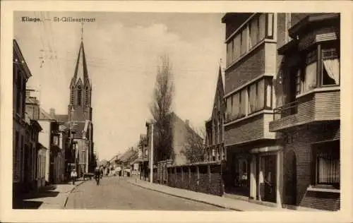 Ak Klinge Sint Gillis Waas Ostflandern, St-Gillesstraat