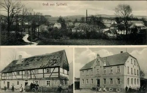 Ak Spittwitz Göda in der Oberlausitz, Gesamtansicht, Gasthaus, Gebäude