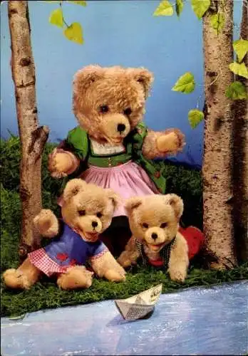 9 alte Ak Teddys, Plüschtiere, diverse Ansichten