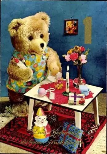 9 alte Ak Teddys, Plüschtiere, diverse Ansichten