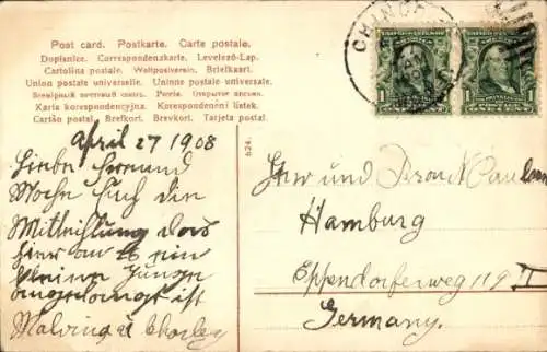 Ak Eier, Storch, Baby, Geburt