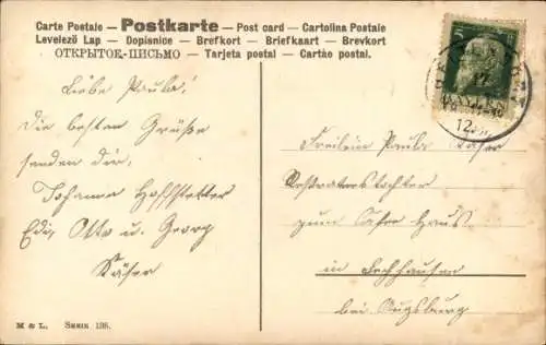 Ak Engel, Schutzengel, Kind, Kitsch