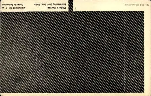 Künstler Ak Chow Chow, Hundeportrait