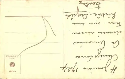 Künstler Ak Hundeportrait, zwei Terrier