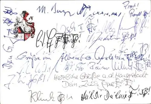 Studentika Ak Hamburg, Corps Rhenania, Weinheimer Senioren Convent, Johnsallee 64, Wappen