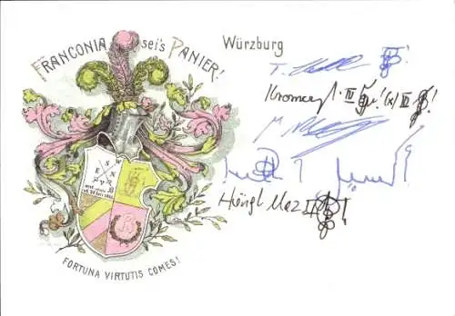 Studentika Ak Würzburg, Corps Franconia, Wappen