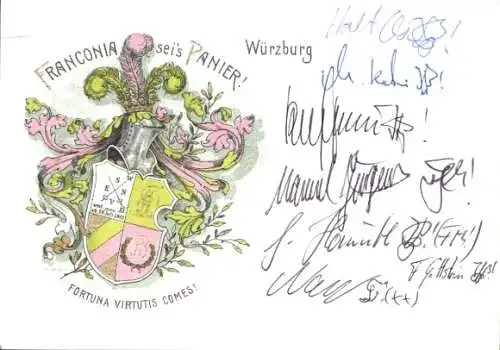 Studentika Ak Würzburg, Corps Franconia, Wappen