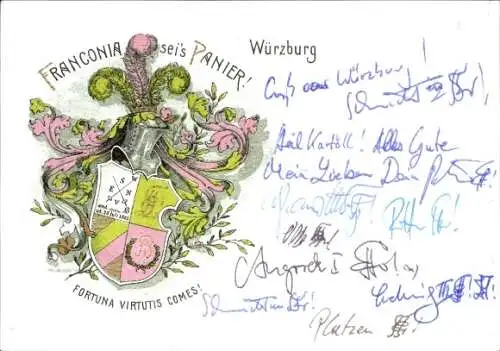 Studentika Ak Würzburg, Corps Franconia, Wappen