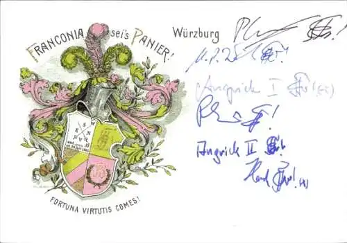 Studentika Ak Würzburg, Corps Franconia, Wappen